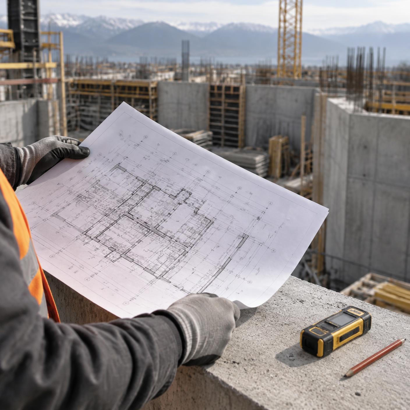 Controllo dei disegni in cantiere